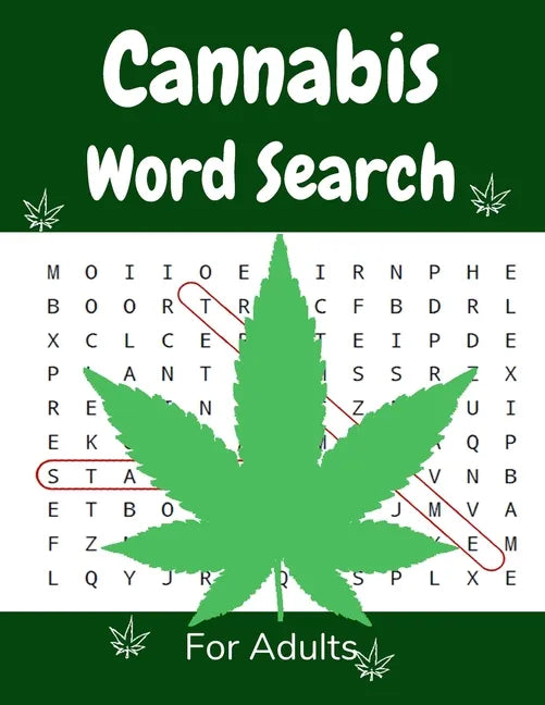 Cannabis Word Search For Adults: Medium Difficulty Large Print Puzzle Book - Paperback