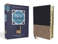 NIV Study Bible, Fully Revised Edition, Leathersoft, Navy/Tan, Red Letter, Thumb Indexed, Comfort Print - Imitation Leather