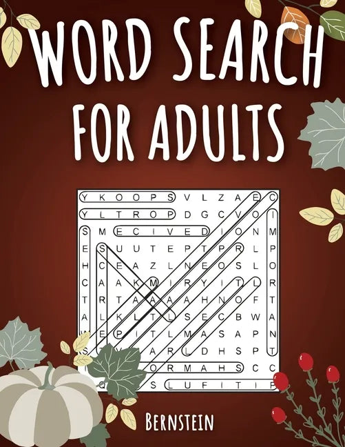 Word Search for Adults: 200 Word Search Puzzles for Adults with Solutions - Large Print - Thanksgiving Edition - Paperback