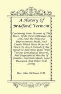 A History of Bradford, Vermont - Paperback