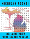 Michigan Rocks!: Large Print Word Searches Related to the Great Lakes State - Paperback