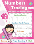 Numbers Tracing practice for Girls Preschoolers Ages +3: Math Preschool Learning Book / Learn tracing numbers for boys ages 3-5 and kindergarten - Paperback