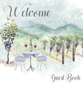 Vineyard themed Guest Book, vacation home, comments book, holiday home, visitor book to sign - Hardcover