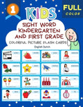 Sight Word Kindergarten and First Grade Colorful Picture Flash Cards English Dutch: Learning to read basic vocabulary card games. Improve reading comp - Paperback