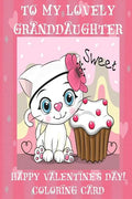 To My Lovely Granddaughter: Happy Valentine's Day! Coloring Card - Paperback