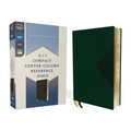 Niv, Compact Center-Column Reference Bible, Leathersoft, Green, Red Letter, Comfort Print - Imitation Leather
