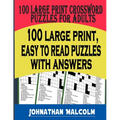 Large Print Crossword Puzzles for Adults: Full Page, Medium-Level Puzzles with Solutions That Stimulate and Challenge Your Brain - Paperback