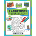 Landforms Coloring Book With Definitions Included: Teach Kids About Geography The Fun Way With Over 30 Landforms (And Biomes) To Color In. A Great Geo - Paperback