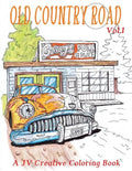 Old Country Road: Adult coloring book - Paperback