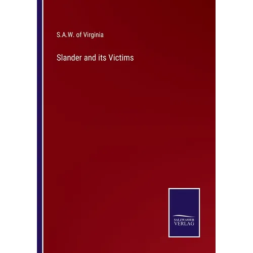 Slander and its Victims - Paperback