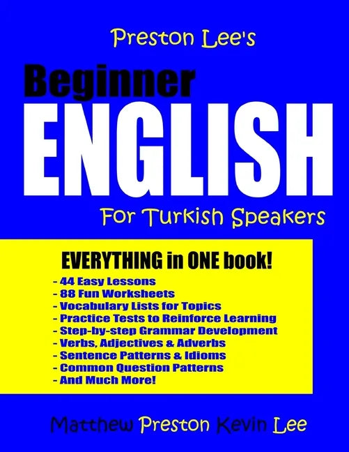 Preston Lee's Beginner English For Turkish Speakers - Paperback