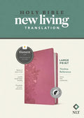 NLT Large Print Thinline Reference Bible, Filament Enabled (Leatherlike, Peony Pink, Indexed, Red Letter) - Imitation Leather