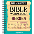 Brain Games - Bible Word Search: Heroes - Large Print - Spiral