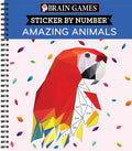 Brain Games - Sticker by Number: Amazing Animals (13 Images to Sticker) - Spiral