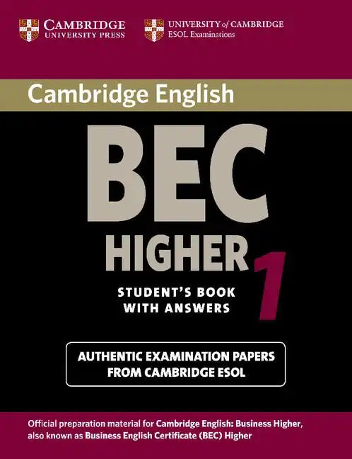 Cambridge Bec Higher 1: Practice Tests from the University of Cambridge Local Examinations Syndicate - Paperback