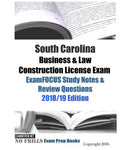 South Carolina Business & Law Construction License Exam ExamFOCUS Study Notes & Review Questions - Paperback