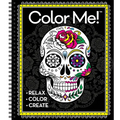 Color Me! - Adult Coloring Book (Skull Cover - Includes a Variety of Images): - Relax - Color - Create - Spiral