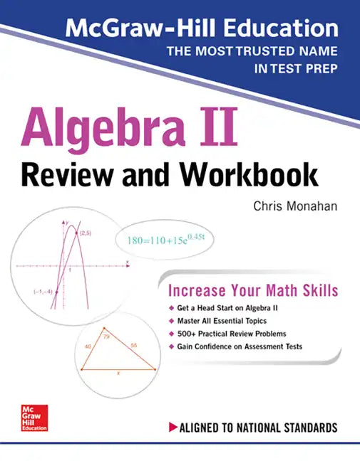 McGraw-Hill Education Algebra II Review and Workbook - Paperback