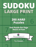 Sudoku Large Print: 200 Hard Puzzles One Puzzle Per Page - Paperback