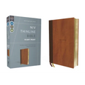 Niv, Thinline Bible, Giant Print, Leathersoft, Brown, Red Letter, Comfort Print - Imitation Leather