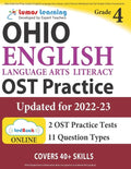 Ohio State Test Prep: Grade 4 English Language Arts Literacy (ELA) Practice Workbook and Full-length Online Assessments: OST Study Guide - Paperback