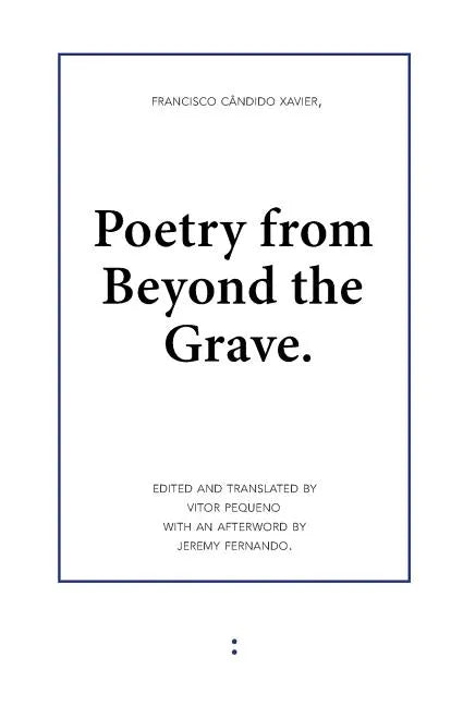 Poetry from Beyond the Grave - Paperback