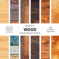 Worthy Wood Scrapbook Paper: 8x8 Designer Wood Grain Patterns for Decorative Art, DIY Projects, Homemade Crafts, Cool Art Ideas - Paperback