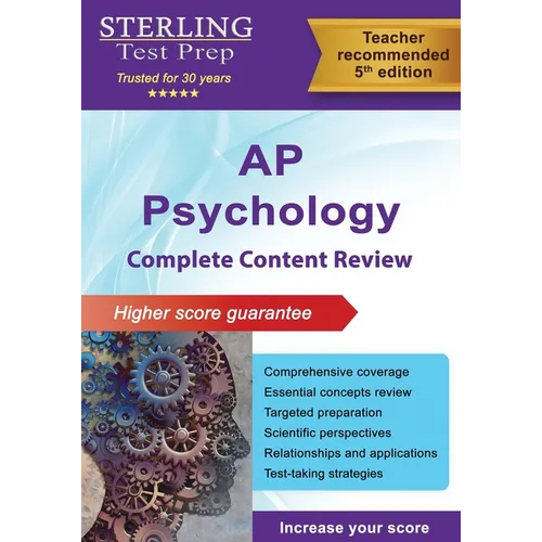Sterling Test Prep AP Psychology: Complete Content Review for AP Psychology Exam - Paperback