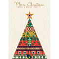 Merry Christmas Dotted Bullet Journal: Cheaper and More Useful than a Card! (Scandinavian Tree) Medium A5 - 5.83X8.27 - Paperback