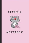 Sophia's Notebook: Personalised Cat Themed Notepad - Paperback