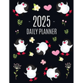 Penguin Daily Planner 2025: Keep Track of All Your Weekly Appointments! Cute Funny Black Arctic Bird Organizer (12 Months) - Paperback