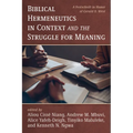Biblical Hermeneutics in Context and the Struggle for Meaning - Paperback