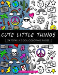 Cute Little Things Coloring Book: 24 Page Coloring Book - Paperback