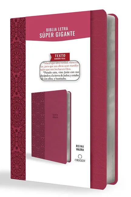 Biblia Reina Valera Letra Súper Gigante, Símil Piel Fucsia / Spanish Bible Reina Valera Super Giant Print, Fuchsia Leathersoft - Paperback