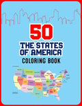 50 The States of America Coloring Book: 50 State Maps with Capitals and Symbols like Motto Bird Mammal Flower Insect Butterfly or Fruit Perfect Easy T - Paperback