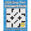 2024 Easy Crossword Puzzles Book For Adults Large Print With Solutions: New Large Print Crossword Puzzle Books For Adults Easy Crossword Puzzles For S - Paperback