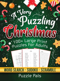 A Very Puzzling Christmas: 100+ Large Print Puzzles For Adults - Hardcover