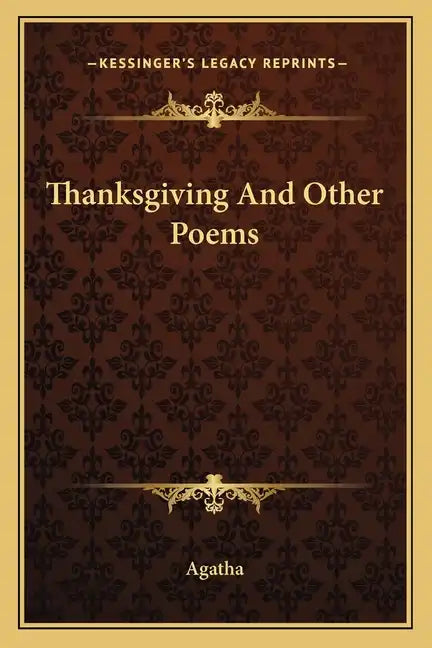 Thanksgiving and Other Poems - Paperback