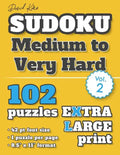 David Karn Sudoku - Medium to Very Hard Vol 2: 102 Puzzles, Extra Large Print, 42 pt font size, 1 puzzle per page - Paperback