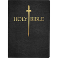 KJV Sword Bible, Large Print, Black Genuine Leather, Thumb Index: (Red Letter, Premium Cowhide, 1611 Version) - Leather