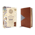 NIV Application Bible, Personal Size, Leathersoft, Brown/Blue, Red Letter, Comfort Print: Bringing the Ancient Message of the Bible Into Your World - Imitation Leather