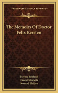The Memoirs of Doctor Felix Kersten - Hardcover