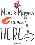 Meals & Memories are made here: personalized recipe box, recipe keeper make your own cookbook, 106-Pages 8.5" x 11" Collect the Recipes You Love in Yo - Paperback