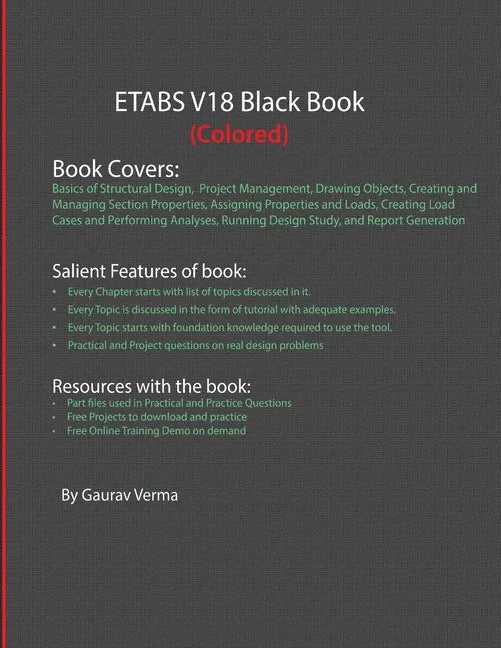 ETABS V18 Black Book (Colored) - Paperback