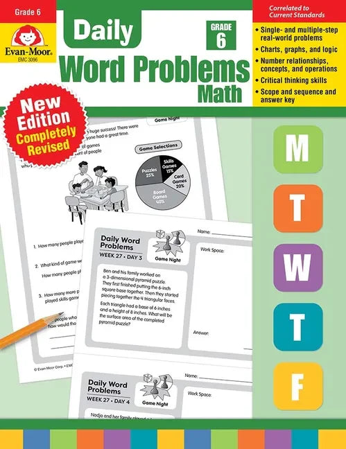 Daily Word Problems Math, Grade 6 Teacher Edition - Paperback