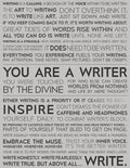 Writer Motivational Notebook - Writing Prompts To Cure Writer's Block - The Writing Manifesto Blank Journal: Writing Quotes to Inspire Writing & Poetr - Paperback
