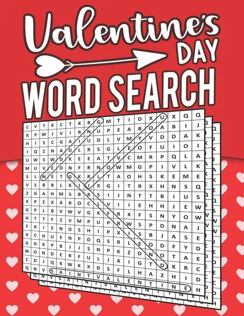 Valentine's Day Word Search: +50 Themed Word Search Puzzles Book For Adults, Cute Valentines Day Gift Idea - Paperback