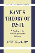 Kant's Theory of Taste: A Reading of the Critique of Aesthetic Judgment - Paperback
