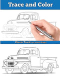 Trace and Color: Classic Trucks: Adult Activity Book - Paperback