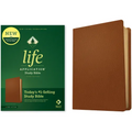 NLT Life Application Study Bible, Third Edition (Genuine Leather, Brown, Red Letter) - Leather
